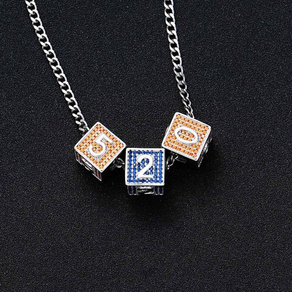 Neue Mode Würfel Würfel 26 Englisch Buchstaben Anhänger Tetraeder Zirkon Freie Passende Kombination Trendy Hip Hop Schmuck