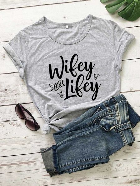 Wifey Shirt für Lifey Tee zukünftige Frau Bridal Dusche Braut T Wedding Pure Casual Casual Casual