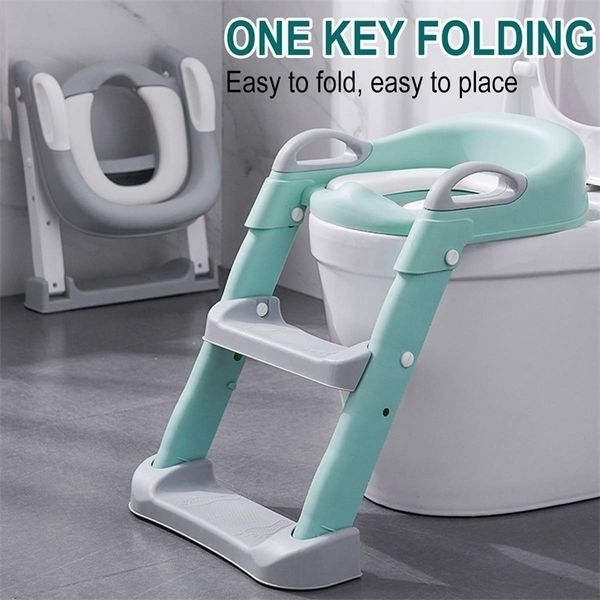 Capas de assento Upgrade cusion dobring Potty Baby Backrest Training Cadeir W Step Stool Ladder para crianças pequenas do banheiro seguro 221101