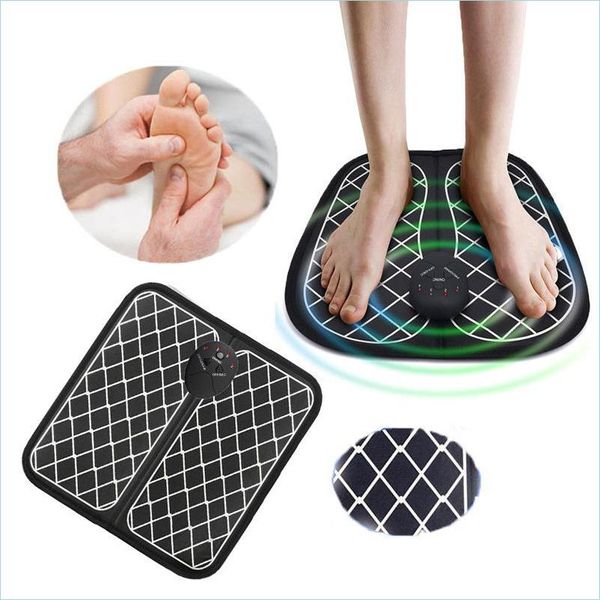 Massaggiatore plantare Ems Foot Masr Mat Tens Fisioterapia Cuscino elettrico Circolazione sanguigna Agopuntura Pad Piedi Assistenza sanitaria Rilassamento Dolore D Dhwrp