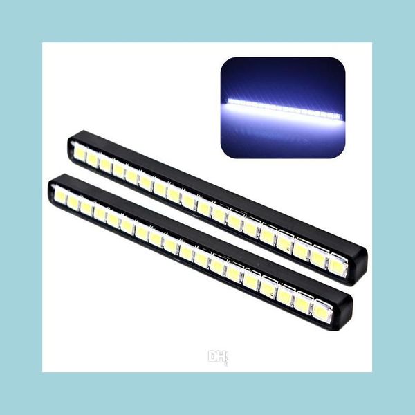 Luci di marcia diurna 2 pezzi Impermeabile 18 LED Car Drl Luci di marcia diurna Luce diurna Lampade a luce a led Styling Drop Delivery 2022 Mo Dhcai