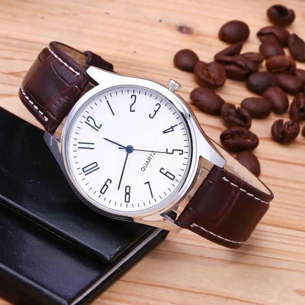 HBP Quartz sieht Herren Leather Watches Classic Boys Business Watch Mode Männer Armbanduhren zu