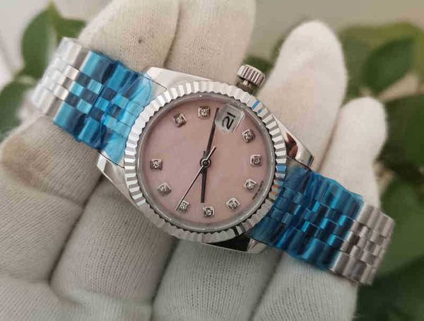 Assista Super Topselling Relógios de Pulso de Alta Qualidade Safira 31mm Diamante Rosa Dial 116610 Ásia 2813 Mecânica Automática Senhoras Mulheres