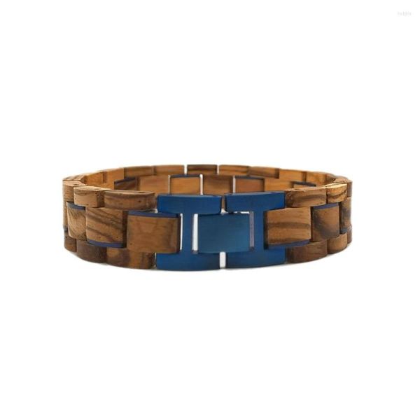 Braccialetti di fascino uomini in acciaio inossidabile braccialetto per gioielli regalo a catena homme in legno