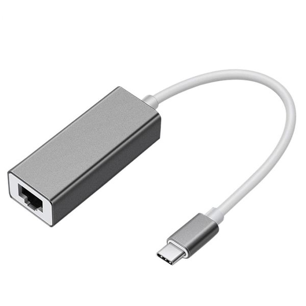 USB Type C Ethernet Adapter Adapter Card USB Type-C до RJ45 10/100/1000 Мбит/с Лан