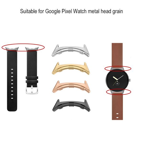 Armband-Armband-Adapter, Edelstahl-Verbindungsstück, passend für breite 20-mm-Verschluss-Band-Schnalle, Verbindungszubehör für Google Pixel Watch/One Watch, benötigt 2 Stück