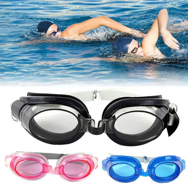 occhiali Sile Occhialini da nuoto Set antiappannamento impermeabile Protezione UV Ampia vista Occhiali regolabili con clip per naso Tappi per le orecchie L221028