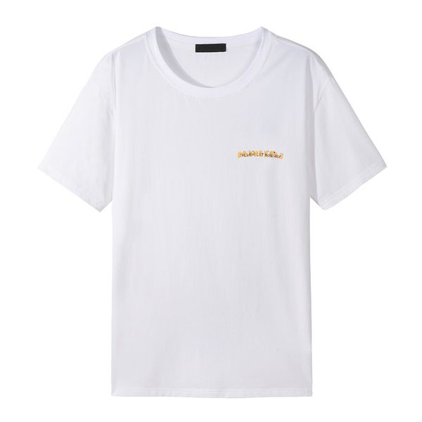 Designer-Luxus-T-Shirt für Herren, Buchstaben-Druck, kurze Ärmel, Kleidung, Baumwolle, Sommer, Street-T-Shirt, Hip-Hop-Stil, Schwarz, Weiß, Orange, Tops, Rundhalsausschnitt, atmungsaktive Kleidung