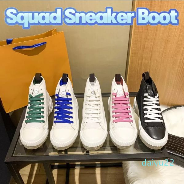 2022 nuova Fashion Squad Sneaker Boot scarpe casual firmate da donna Alto basso Top bianco nero rosa pino verde blu profondo scarpe da ginnastica di lusso piattaforma scarpe da ginnastica da donna US 5-10