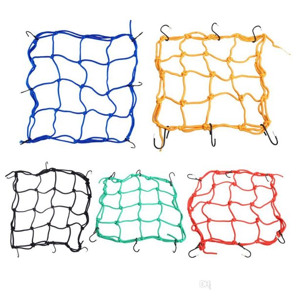 Автомобильный органайзер Новые 6 крючков 30x30 см мотоциклевой сетка сетка сетчатой ​​мешок с грузовым банджи -банджи