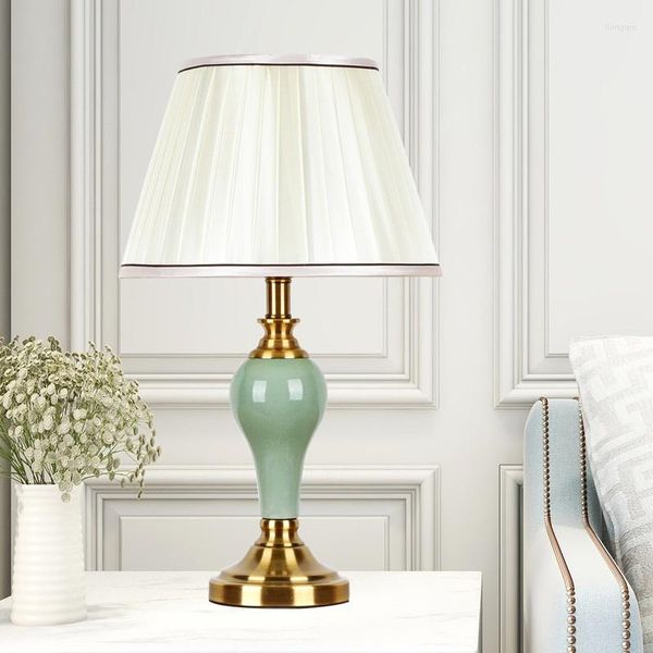 Lampade da tavolo ORY Lampada da scrivania moderna da comodino in ceramica di lusso a LED stile decorativo per soggiorno, camera da letto, studio