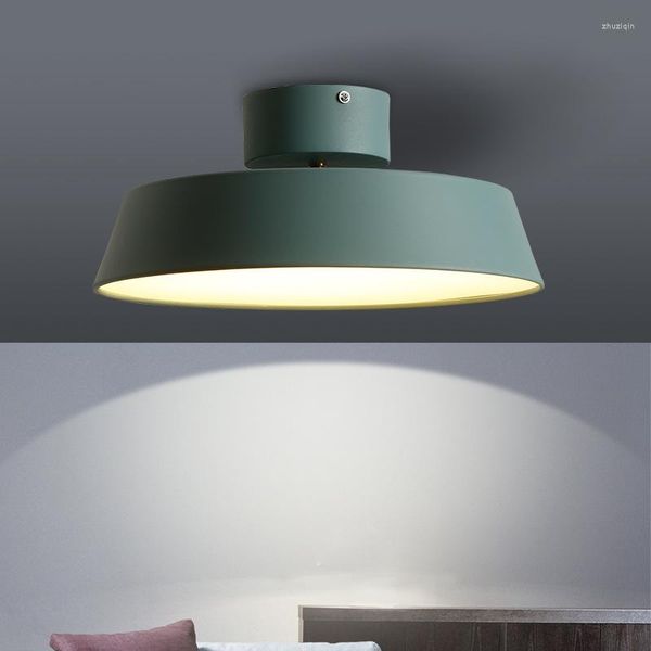 Luzes de teto Modern Contrated Macaron Sitting Room Ceilling Lamp Creative Dining Room Estudar Quarto LED LUZ