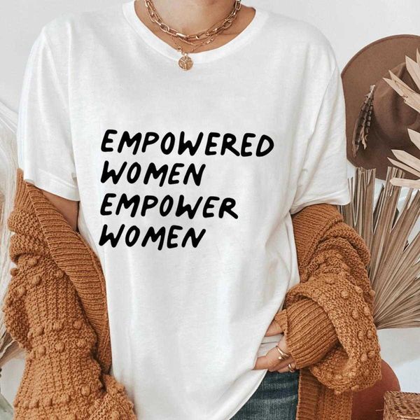 Mulheres empoderadas Tops capacitam camisetas camisas de poder feminino de camisa feminista da moda