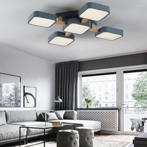 Deckenleuchten Nordic Modernes Schlafzimmer Quadratische LED-Lampe Einfache El Wohnzimmer Küche Badezimmer Einfarbige Dekorationsleuchte
