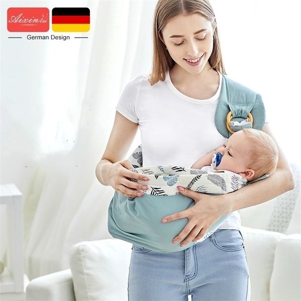 S Slings Zaini Portabebè Avvolgimento in cotone Sling nato Anello di sicurezza Fazzoletto Comodo marsupio per neonati 221101