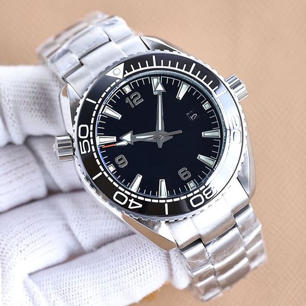 Relógio mecânico automático masculino de 43,5 mm Case de cerâmica Ocean Watch Strap Life Life Impermend Projeto Relógios de negócios Montre de Luxe