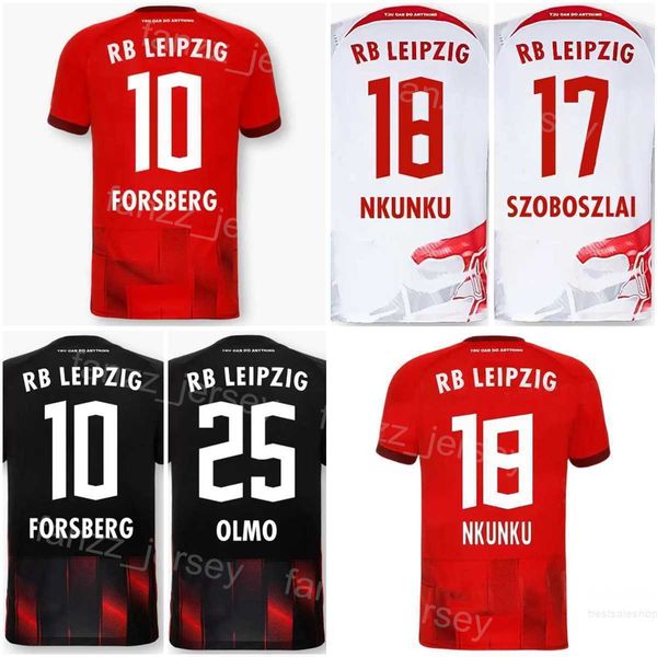 22 23 FC Club 10 FORSBERG Maglia da calcio 18 NKUNKU 25 OLMO 19 SORLOTH 9 POULSEN 4 ORBAN 21 BROBBEY 7 SABITZER Maglia da calcio Kit Colore della squadra Nome personalizzato Numero LaiBiXi