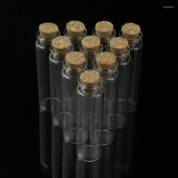 Bottiglie di conservazione 10pcs mini vetro Wish Bottle Fial con pendente a tappo a sughero spray da 20 ml per soluzioni di pulizia da 32 once pompa