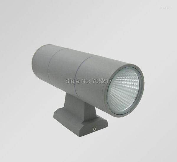 Lâmpada de parede 10 x Lâmpadas de LED de alumínio preto/cinza de alta potência