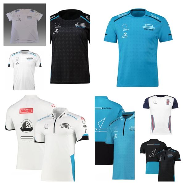 Polos masculinos F1 trabalhando terno de corrida equipe de carro de manga curta T-shirt Ventilador de secagem rápida manga curta rodada carro de chumbo roupas de trabalho personalizáveis ​​XSFO