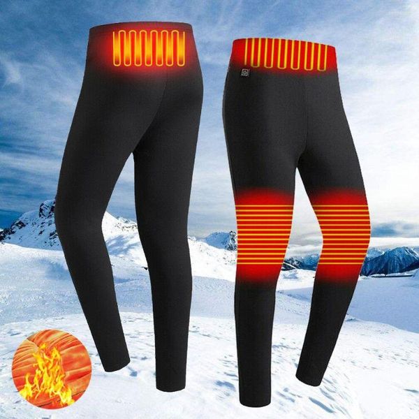 Männer Hosen Outdoor Winter Warme Elastische Taille Erwärmung Thermo Leggings Beheizte Hosen Wärmer Tuch Heizung