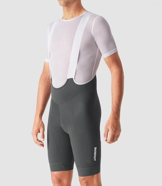 Abbigliamento da moto PIMMER 2022 Pantaloncini con bretelle da ciclismo grigi da uomo Rosso Spugna ad alta densità Pa Antiurto Brethable Corea Lycra 6 ore di giro in bici