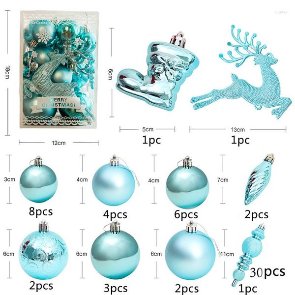 Noel Dekorasyonları 30 PCS/Kutu Şampanya Altın Elk Toplar Ev için Ağaç Xmas Partisi Diy Yıl Noel Navidad Malzemeleri