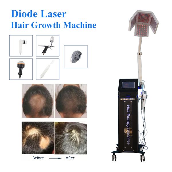 Il laser a diodi del salone fa crescere la terapia per la ricrescita dei capelli Attrezzatura di bellezza Dispositivo anti-depilazione da 650 nm Grow Machine