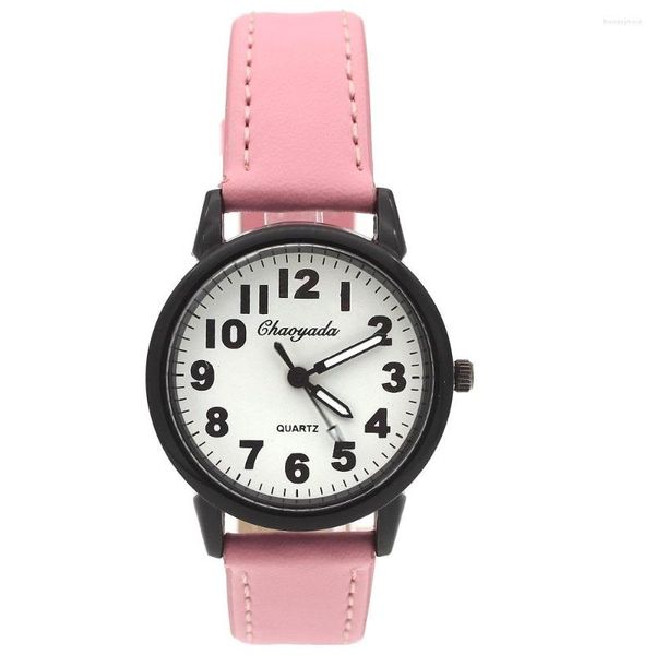Armbanduhren Mode Marke Dame Uhren Mädchen Täglich Wasserdichte Leder Cartoon Uhr Quarz Für Kinder Kinder Geschenk
