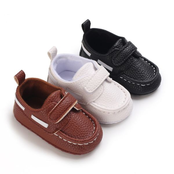 Baby mocassins Pu couro menino Primeiro Walker Soft Soled Meninas recém-nascidas meninos de meninos 0-18 meses