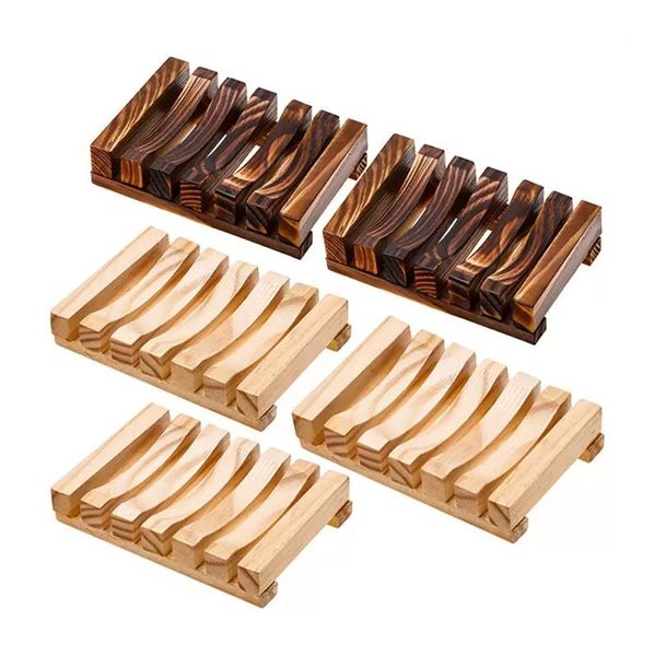 Nuovi portasapone in legno di bambù naturale portapiatti portaoggetti scatola doccia saponi per lavaggio a mano all'ingrosso EE