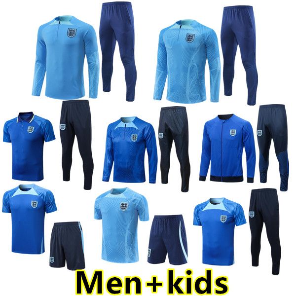 2022 2023 MEAD Inglaterra Camisas de treino de futebol Meia puxada KANE STERLING RASHFORD SANCHO Jaqueta de terno GREALISH MOUNT FODEN SAKA Chandal Training Sports Wear