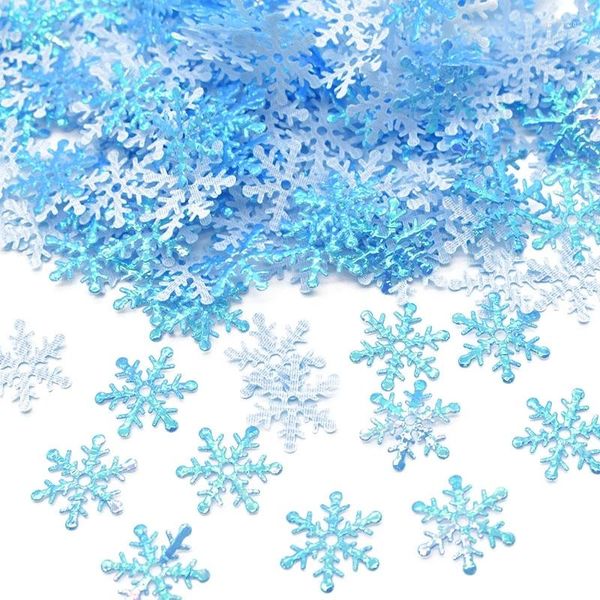 Decorações de Natal 300pcs 20mm White Fellow Snowflake Confete