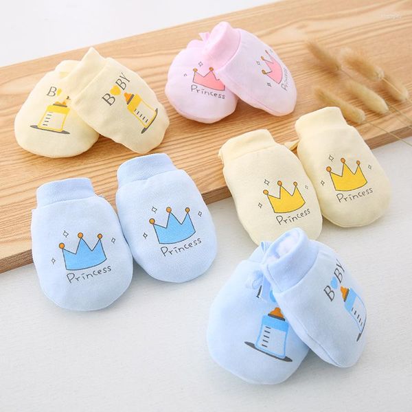 Acessórios para cabelos Algodão Anti -arranhas luvas de arranhões Borna Face Mittens Glove Infant