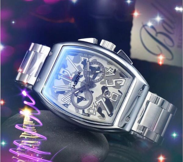 Designer di lusso Classic Fashion grande orologio al quarzo Arabo cronometraggio digitale eseguito secondo impermeabile multi-colore business caratteristica sportiva Orologio da polso Orologio di lusso