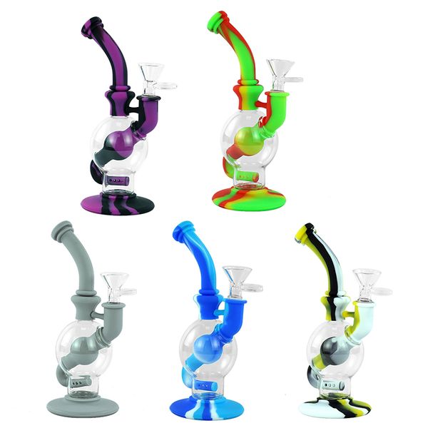 Accessori per fumatori bong dab rig in silicone a forma di palla di vetro