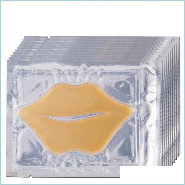 Outras ferramentas de cuidados com a pele Gold Branco Red Crystal Colágeno Máscara de Lips Hidratante Linhas de Reparação de Reparo Lips Plumper Care Gel Drop Delivery DHJCV