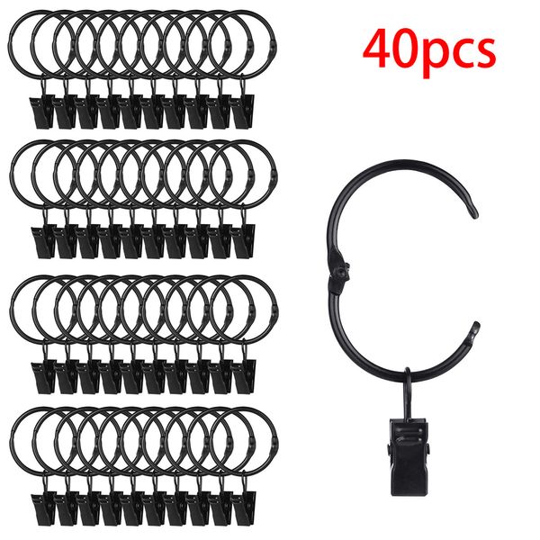 Vorhangstangen Metall Öffnen Ringe Clips rostfeste Vintage Dekorative Vorhängestangen Kleiderbügel 1,26 Zoll Innendurchmesser 221102