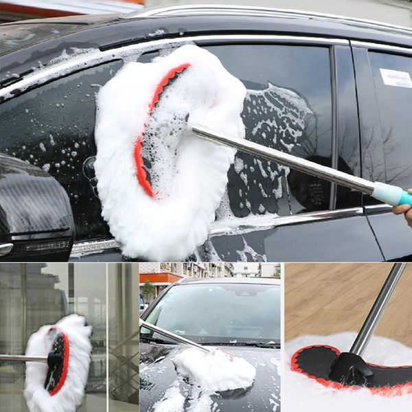 Esponja de carro 1pc aço inoxidável lavar esfregão super absorvente pincéis de limpeza ferramenta de lavagem de janela poeira cera macia
