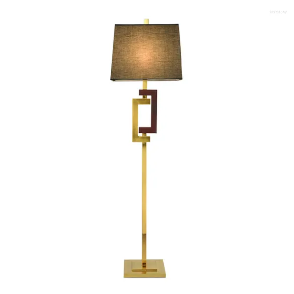 Stehlampen Postmoderne einfache Lampe Schwarzer Schirm Licht Metallständer für Wohnzimmer Schlafzimmer Modell Villa Wohnung Wohnung