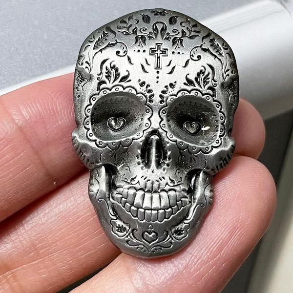 Broschen Sugar Skull Bones Brosche Skelett Metall Abzeichen Tag der Toten Gothic Schmuck Zubehör