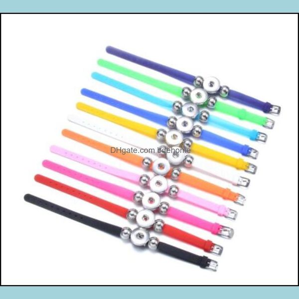 Jelly Glow Jelly Glow Bracciali Gioielli 10 Pz / lotto Colore Caramella Sile Braccialetti Fit 18Mm Snap Charms Vocheng Gingersnap Bracciale Donna K Otboa