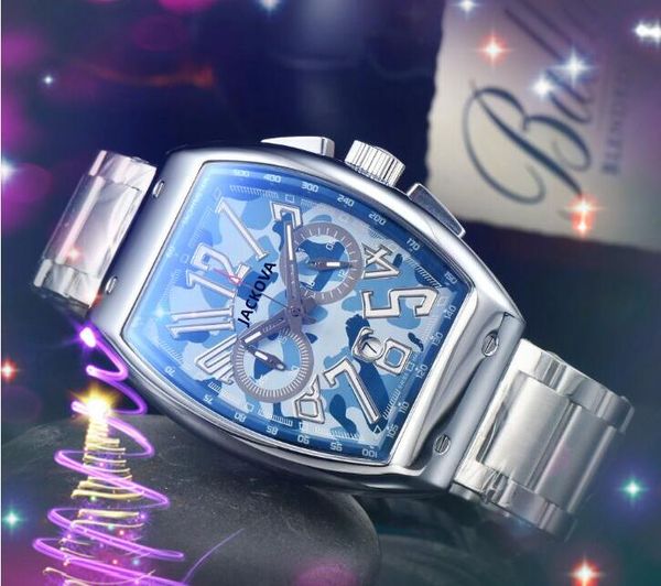 Crime Premium Herren-Uhren mit großem Zifferblatt, 43 mm, Quarzwerk, männliche Zeituhr, Edelstahl, arabische digitale Zeitmessung, Laufsekunden-Armbanduhr, Relogio Masculino