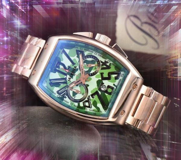 Роскошный дизайнер Classic Fashion Big Quartz Watch Arygic Digital Triming Run Второй водонепроницаемые многоцветные часы Президент Бизнес Нобл и элегантные наручные часы