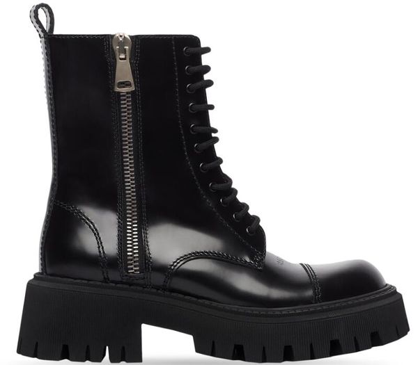 Realfine888 Boots 5A B5524300 Paris Traktör 20mm Dantel ayak bileği Boot Ayakkabı Boyut Boyutu 35-41