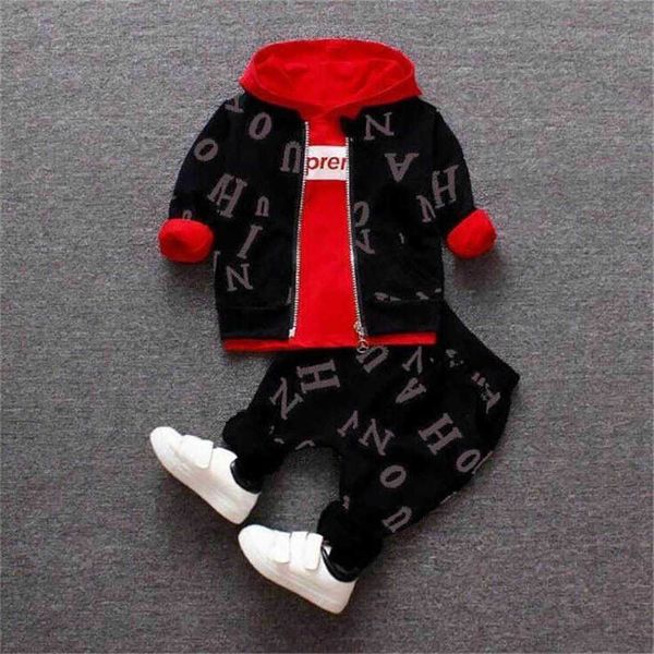 2023 vestiti autunno neonato primavera moda cotone cappotti top pantaloni 3 pezzi tute per Bebe ragazzi bambino set casual