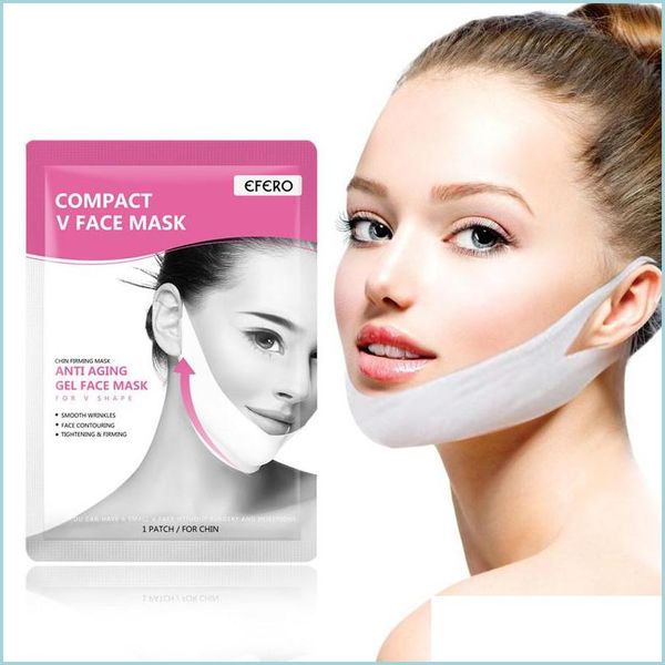 Altri strumenti per la cura della pelle Efero Women Lift Up V Face Maschera per il mento Lifting per le guance Crema liscia per il collo Maschere staccabili Bendaggio Drop Deli Dhigi