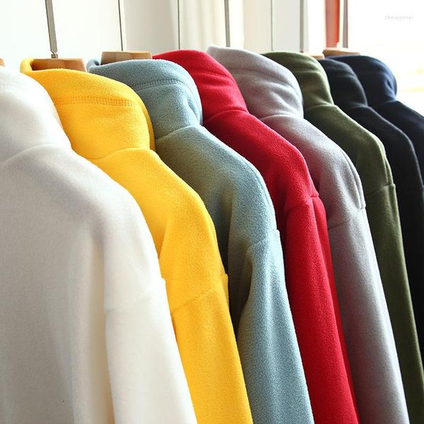 Erkek Hoodies Moda Giyim Kadınlar Erkekler 2023 Polar Polar Kazak Sıcak Rahat Palto Drawstring Yüksek Yakalı Jogger Gömlek Erkekler