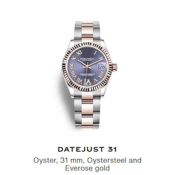 Наручные часы Брендовые женские часы Женские часы Es 31 мм для Datejust Design Механизм с римскими цифрами Автоматический Reloj Mujer