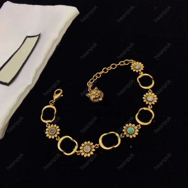 Bracciali firmati Catena d'oro Bracciale amore Gioielli Lettera di lusso Ciondolo G Bracciale per donna Uomo Tigre Crisantemo Fascino Bijoux 2022